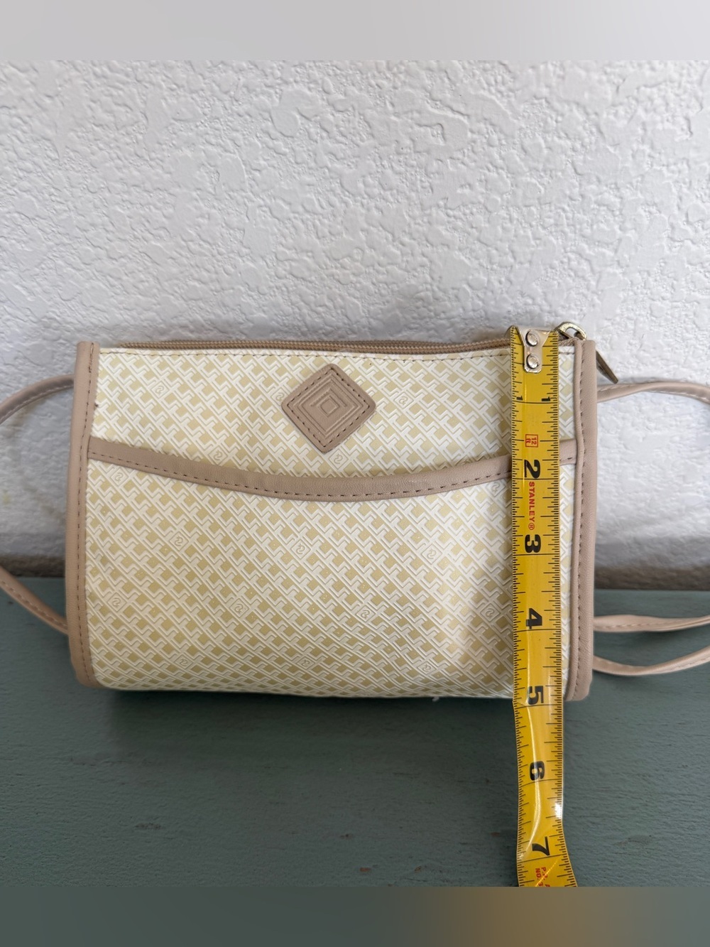NWT Deadstock Vintage 1980s Liz Claiborne Monogram Grid Crossbody Bag - Picture 10 of 10